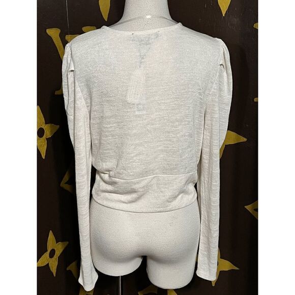 NWT Sanctuary Social Club V-Neck Long Sleeve Knit Top Size Medium - Picture 5 of 5